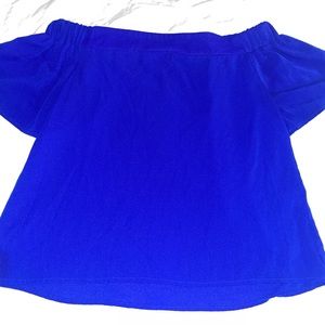 Blue off the shoulder top